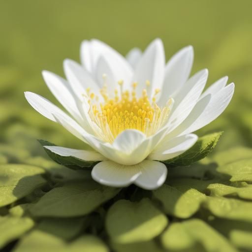 Macro Photo of Delicate Flower in Lush Meadow