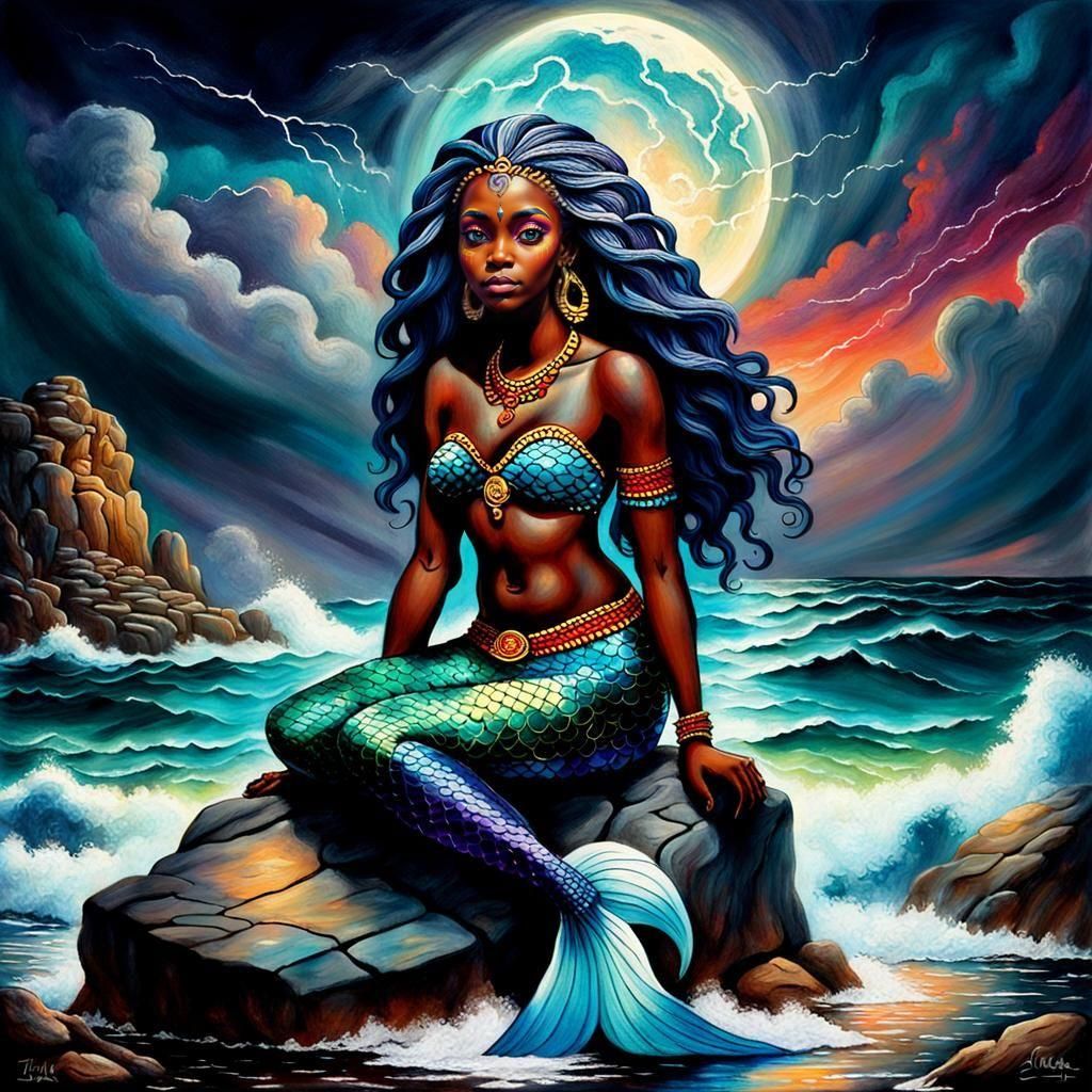 Yemoja, mermaid goddess of Ogun River in Nigeria