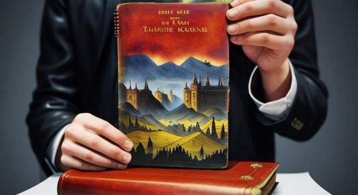 Antique Leather Book on Display