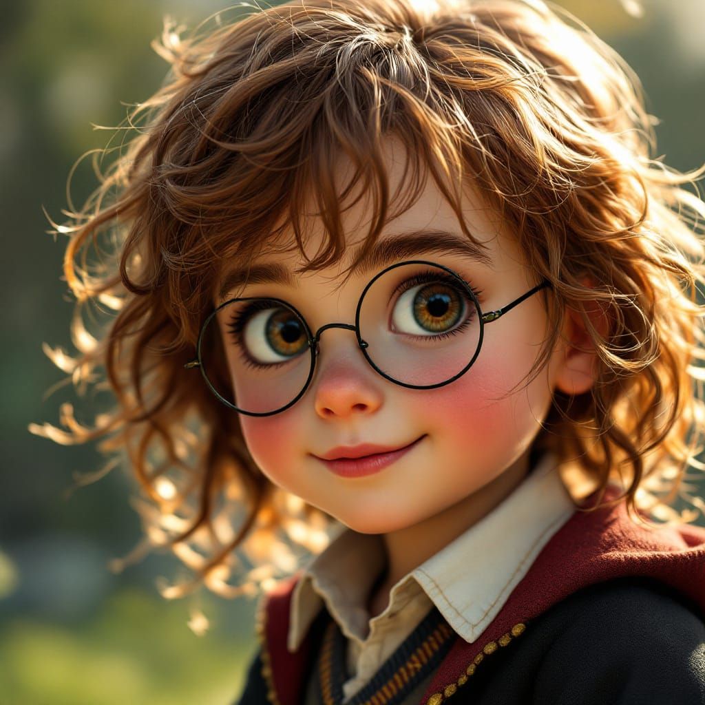 Adorable Toddler Hermione Granger in 8K UHD
