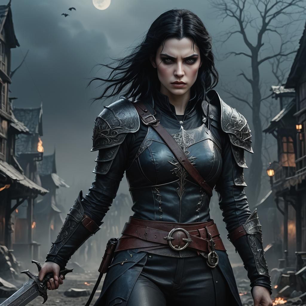 Vampire Warrior in Moody, Mystical Fantasy Art