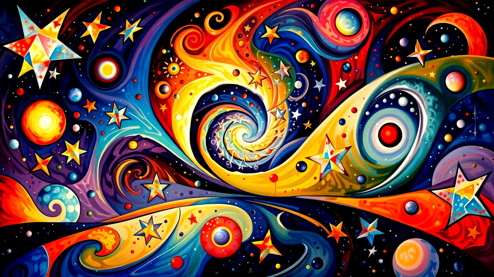 Surreal Starburst in Cosmic Swirl