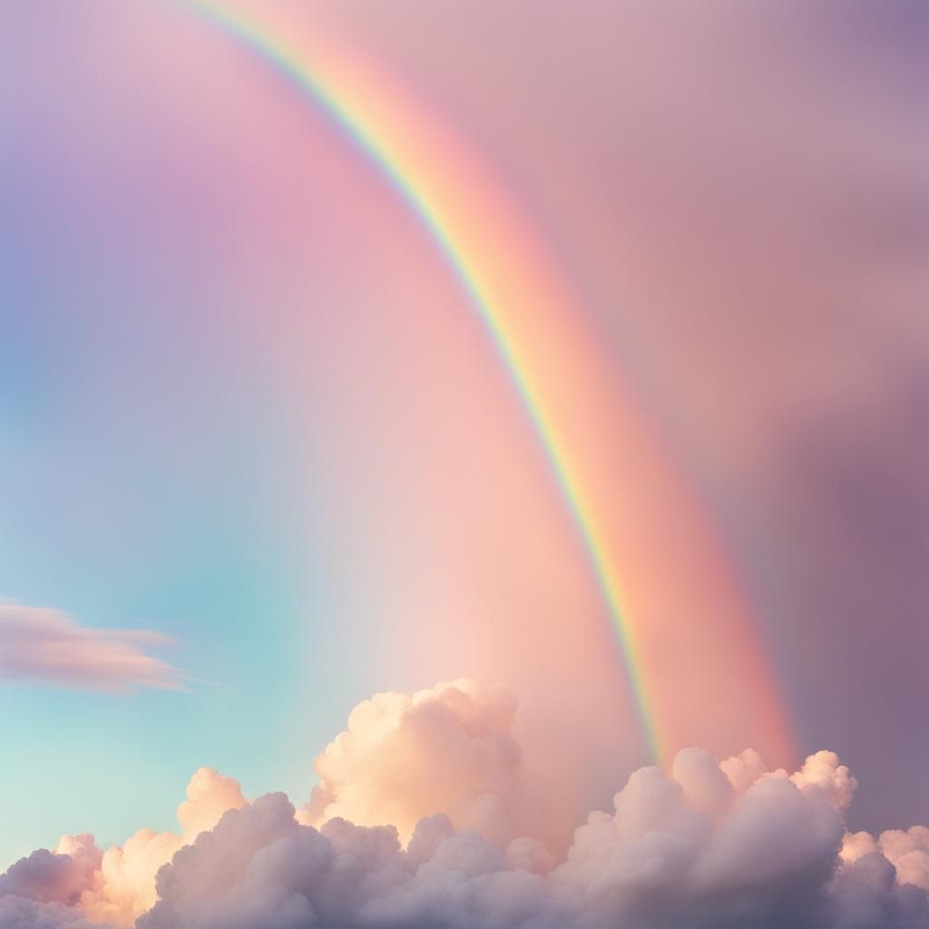 Pastel Rainbow in Angelic Sky