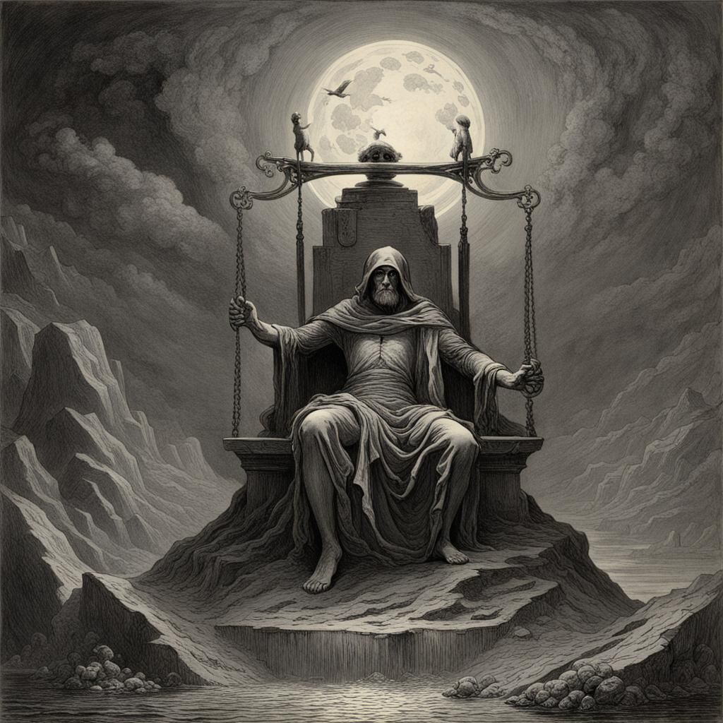 Libra in Horror Style of Doré and Rutkowski