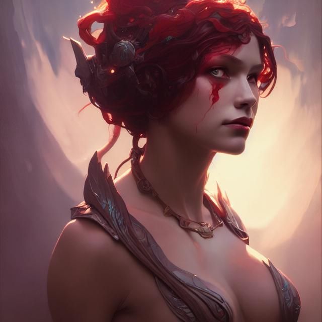 Lilith Portrait in Art Nouveau Style