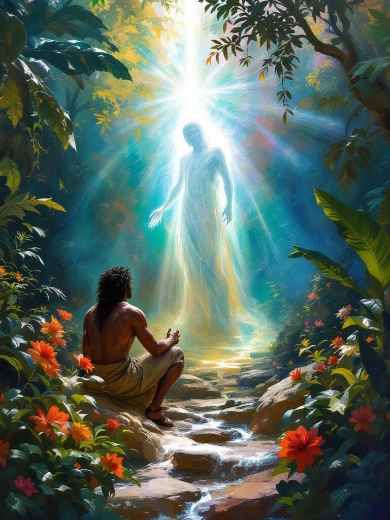 Cain Argues with God: Impressionist Eden Scene