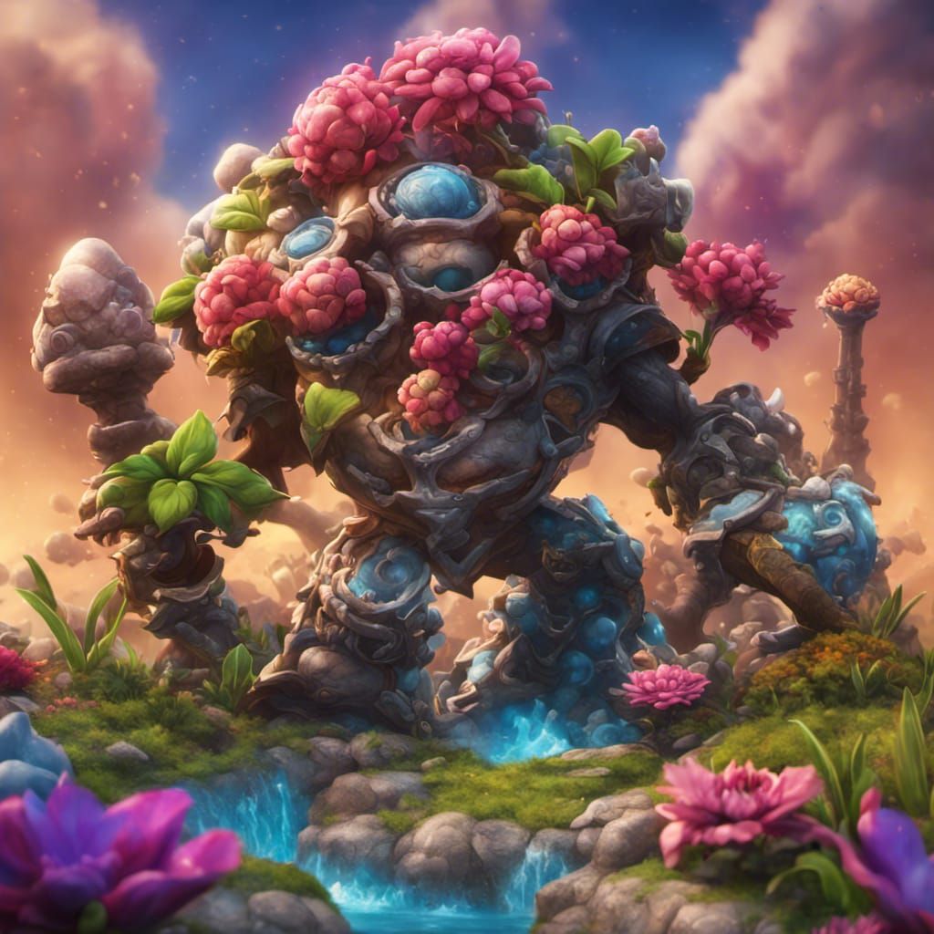 Boom Bloom from Skylanders: Detailed Matte Painting