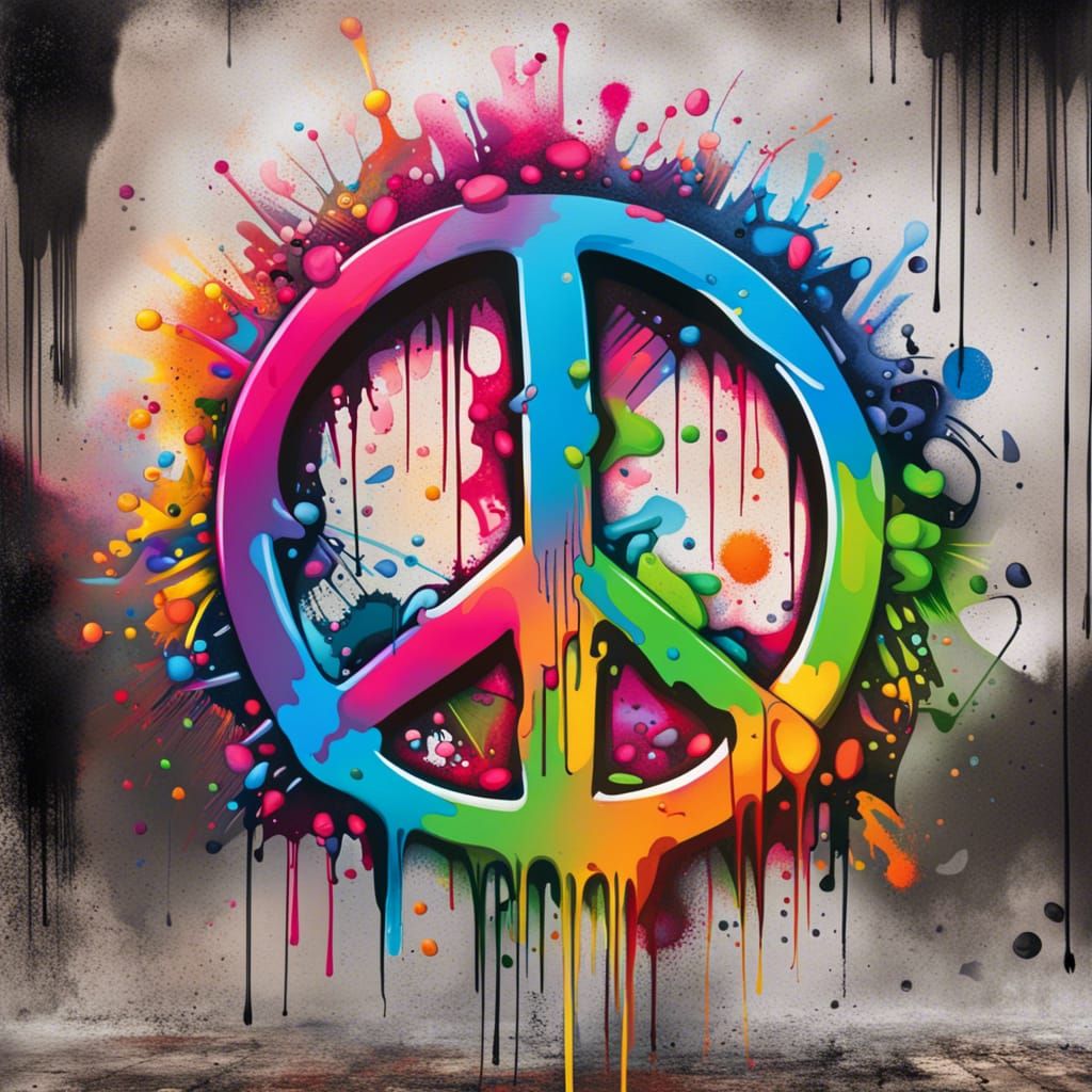 Vibrant Graffiti Art Depicting World Peace