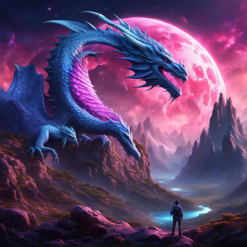 Cosmic Dragon Shines Among the Stars