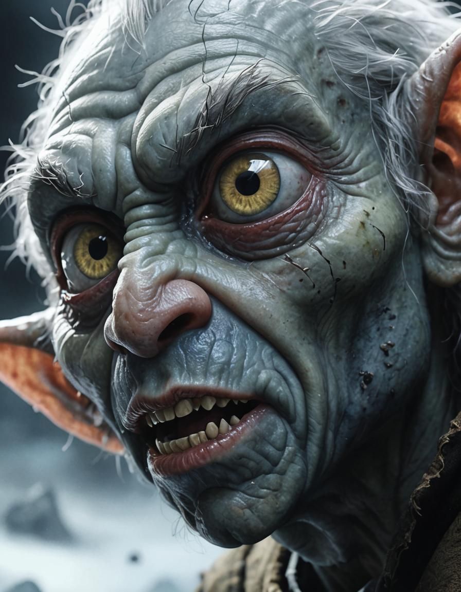 Scary Goblin Portrait in Lord of the Rings Style