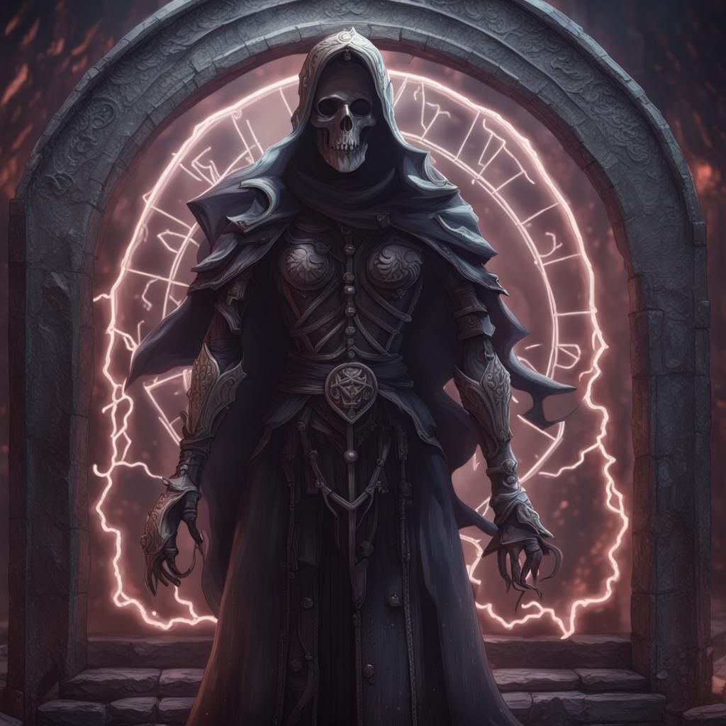 Death Love Thunder Life Tarot Card in 3D