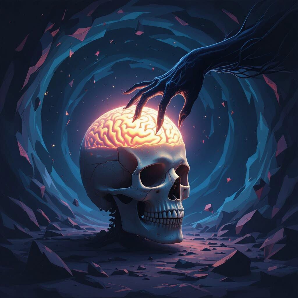 Surreal Brain Siphon Digital Painting