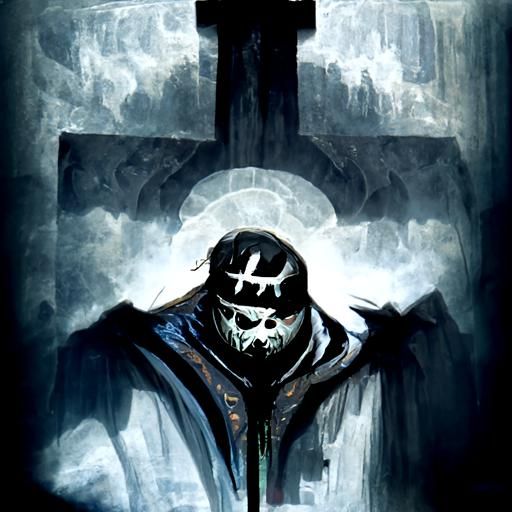 Sinister Prophet of Doom: A Dark AI Rendering