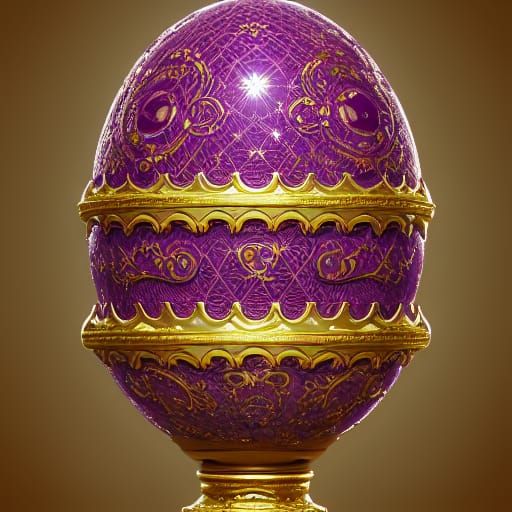 Fantastical Faberge Egg Detailed Painting