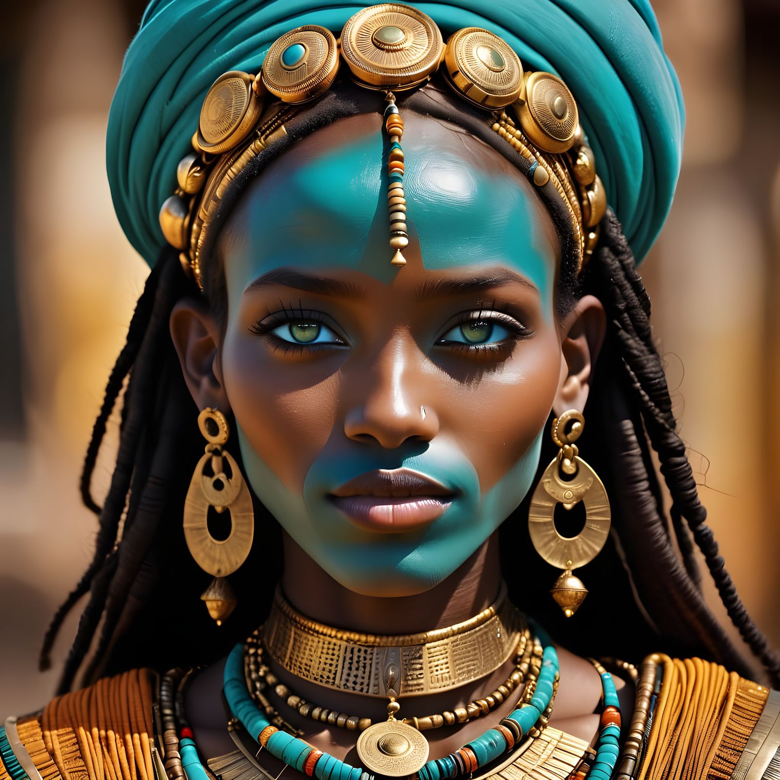 Ethiopian Princess in Traditional Regalia