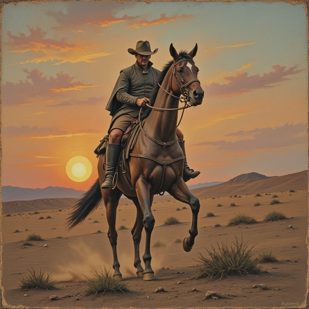 Widdershins Abstract Chalk Oil Painting