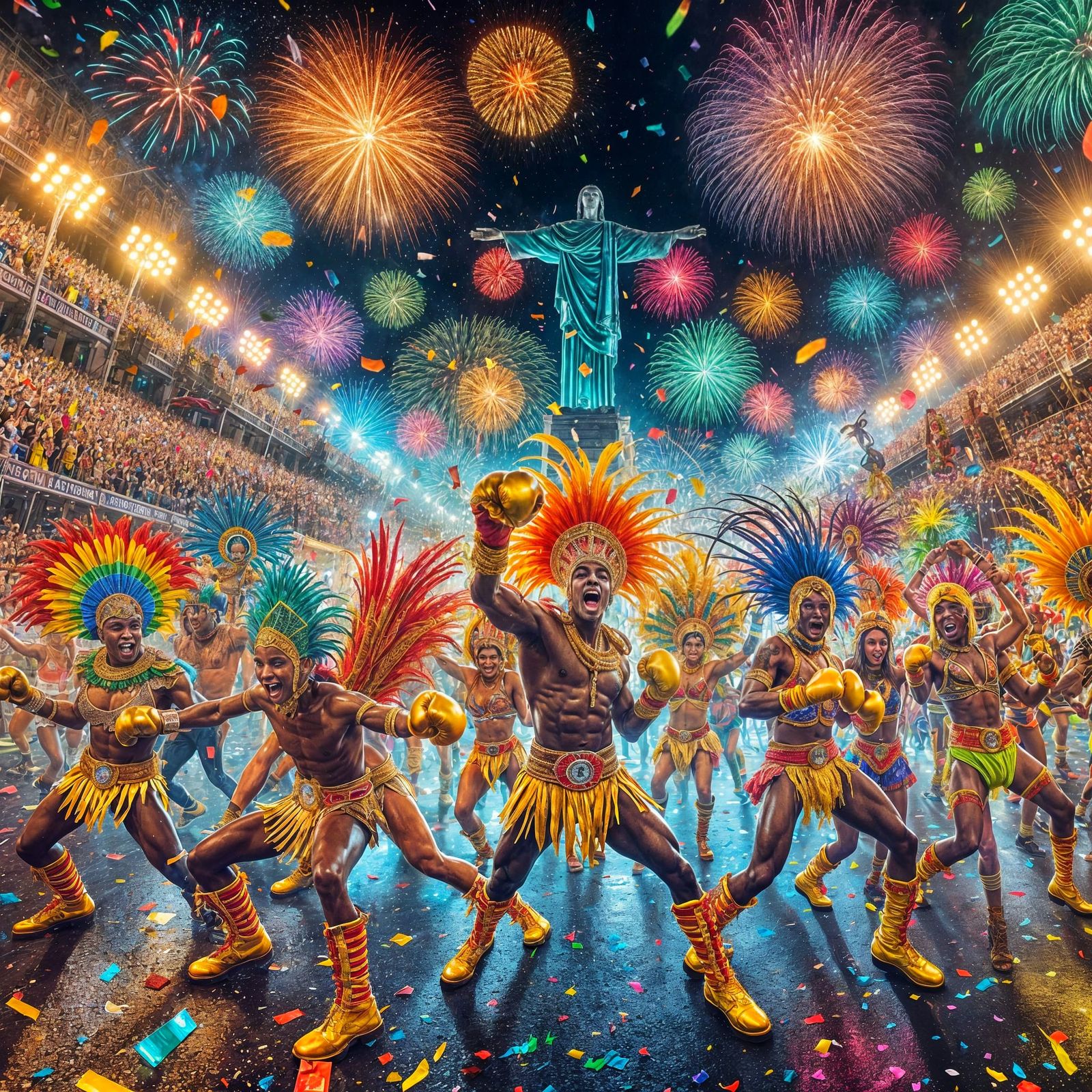 Vibrant Rio Boxing Carnival in Full Color