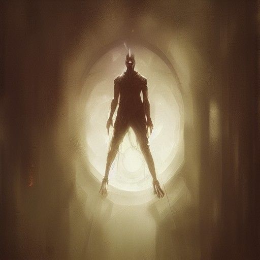 Sinister God in Gothic Fantasy Style