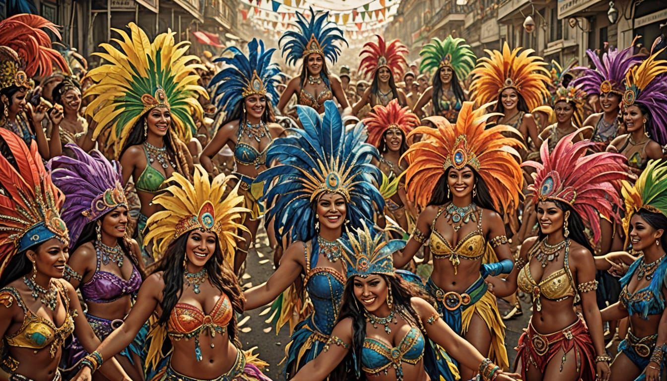 "Beauties at Brazilian Carnival"