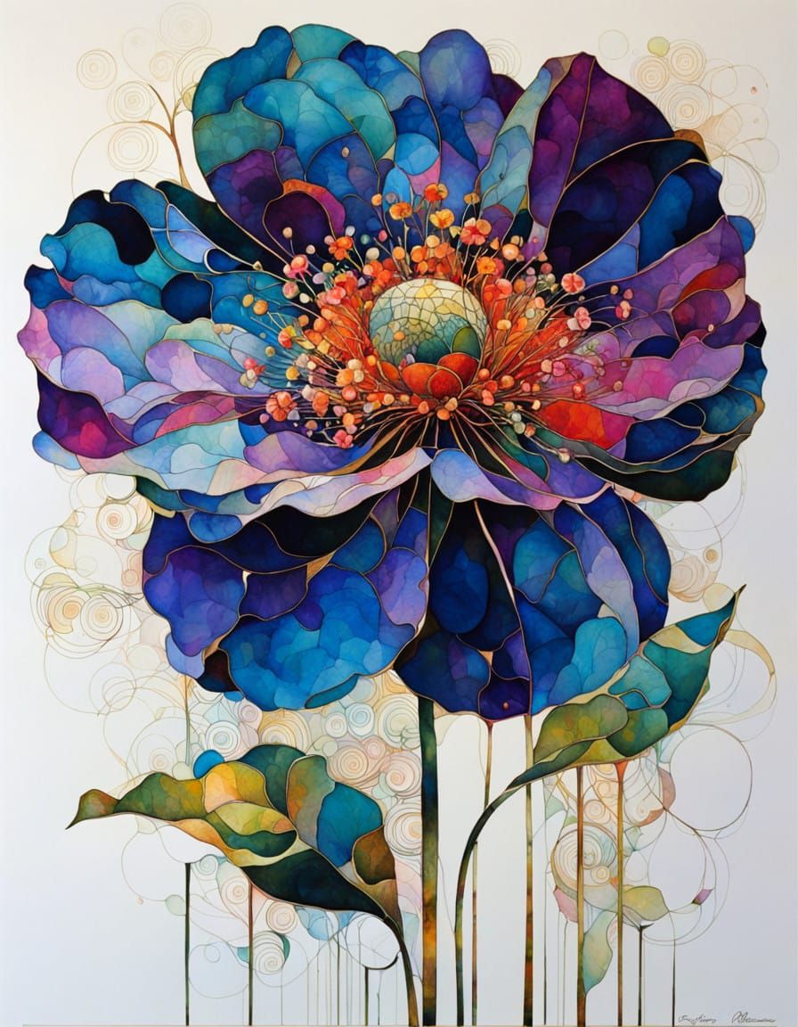 Vibrant Abstract Floral Masterpiece