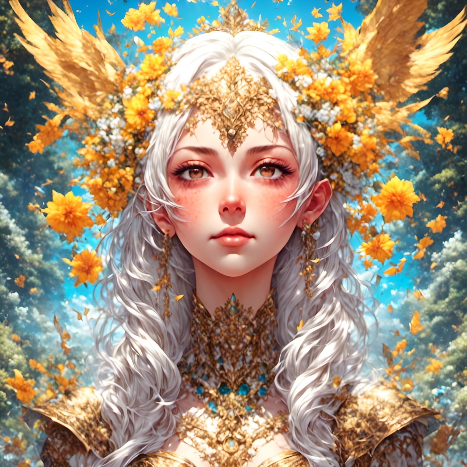 Sunny Day Portrait in Hyperreal Digital Art