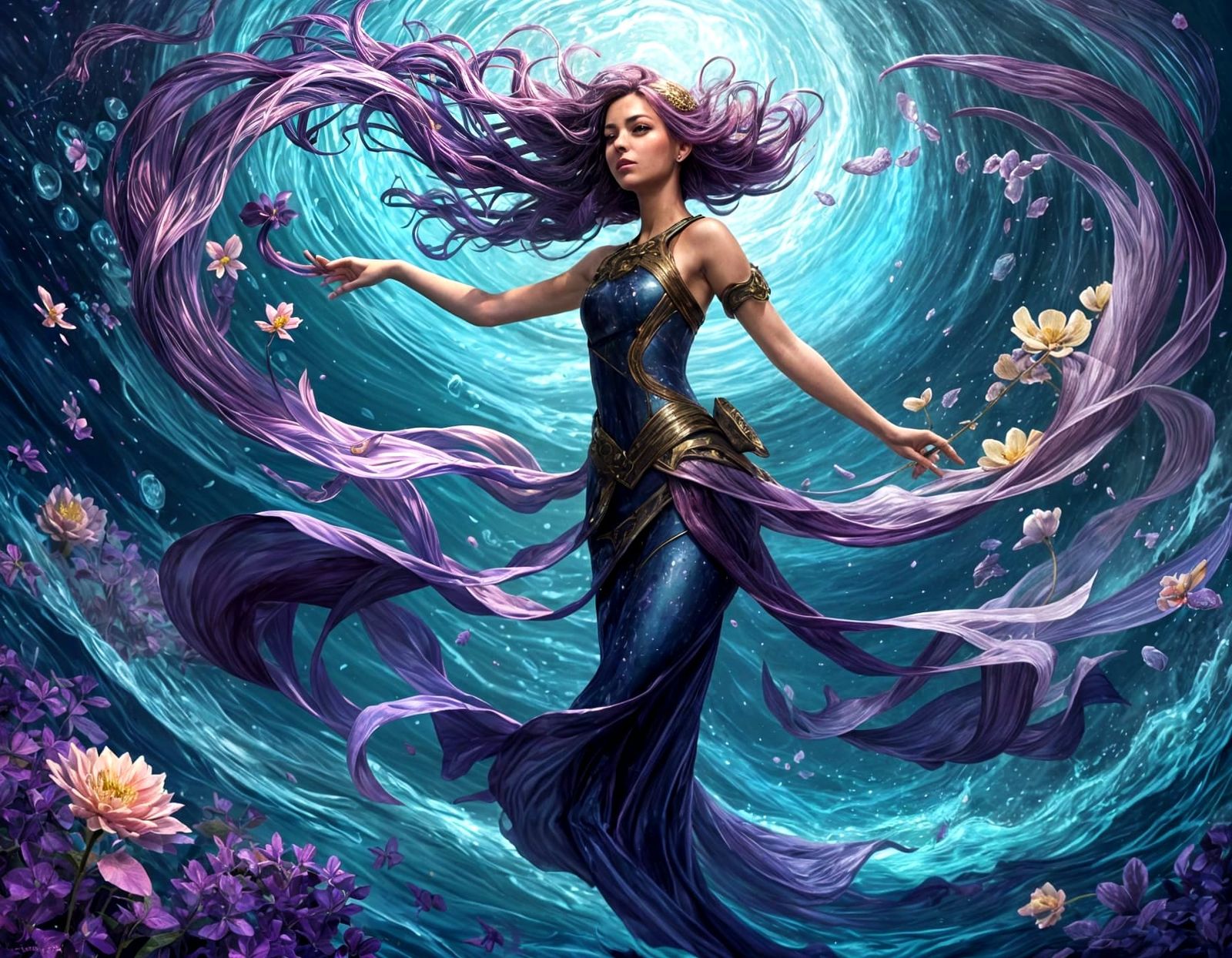 Zephyr Aubergine Naiad Emerges