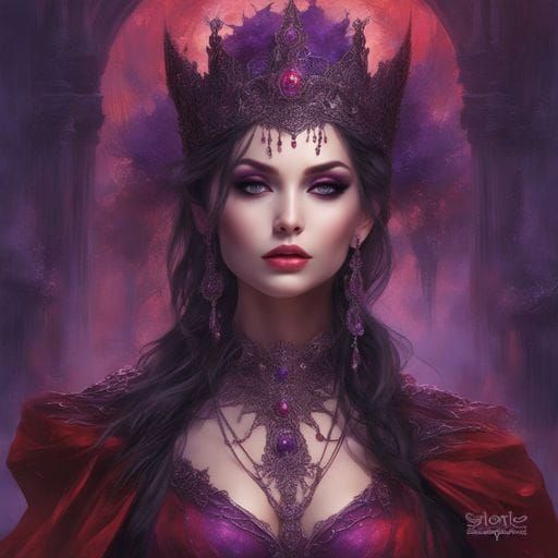 Beautiful Gothic Queen Fantasy Art