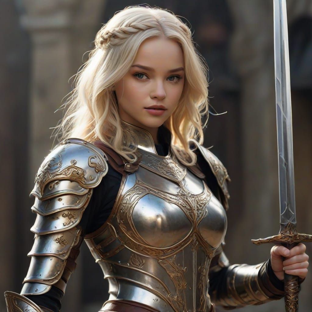 Golden Knight in Leather Armor