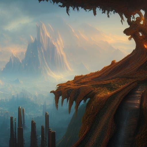 Fantastical Matte Painting in Deep Color