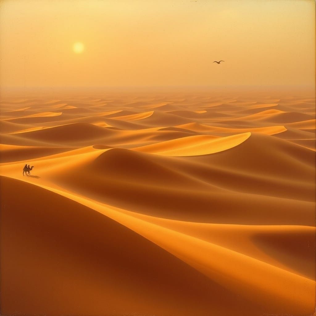 SAHARA DESERT TRAVELERS (in the style of Gainsborough)