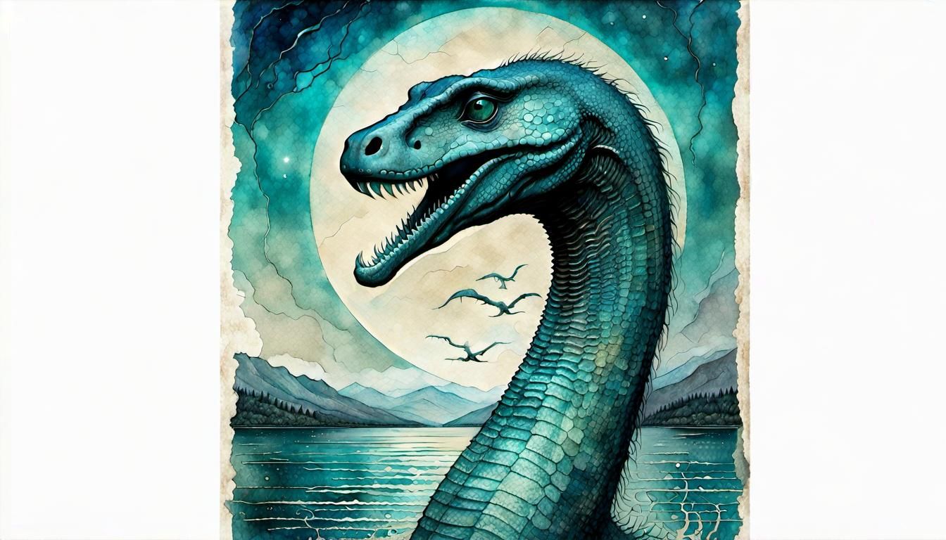Loch Ness Monster Nessie greets the NightCafe ai !!
