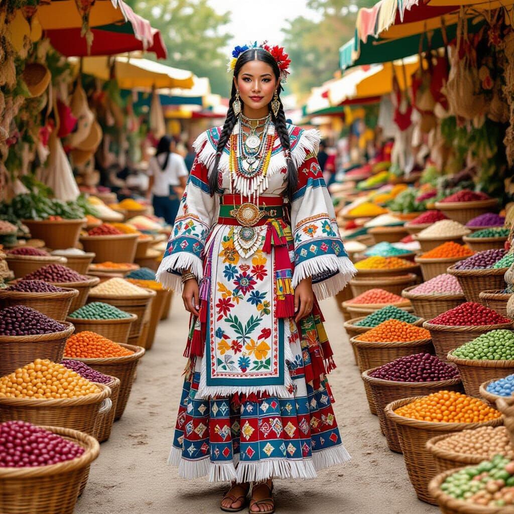 Pinto Bean Goddess in Native American Market
