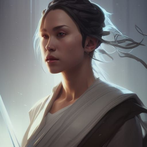 Detailed Portrait of a Female Jedi in Unreal Engine
