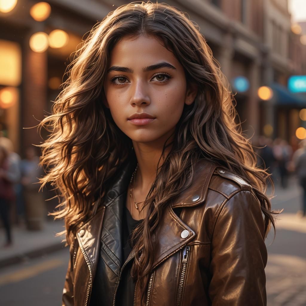 Egyptian American Teenager Portrait in Hyperrealism