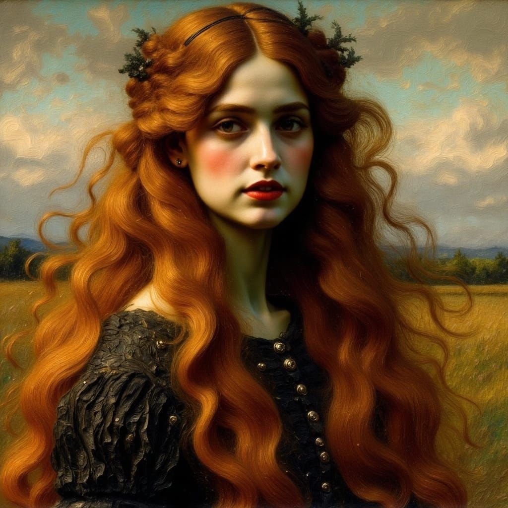 Jo the Irish Woman in Gustave Courbet Style