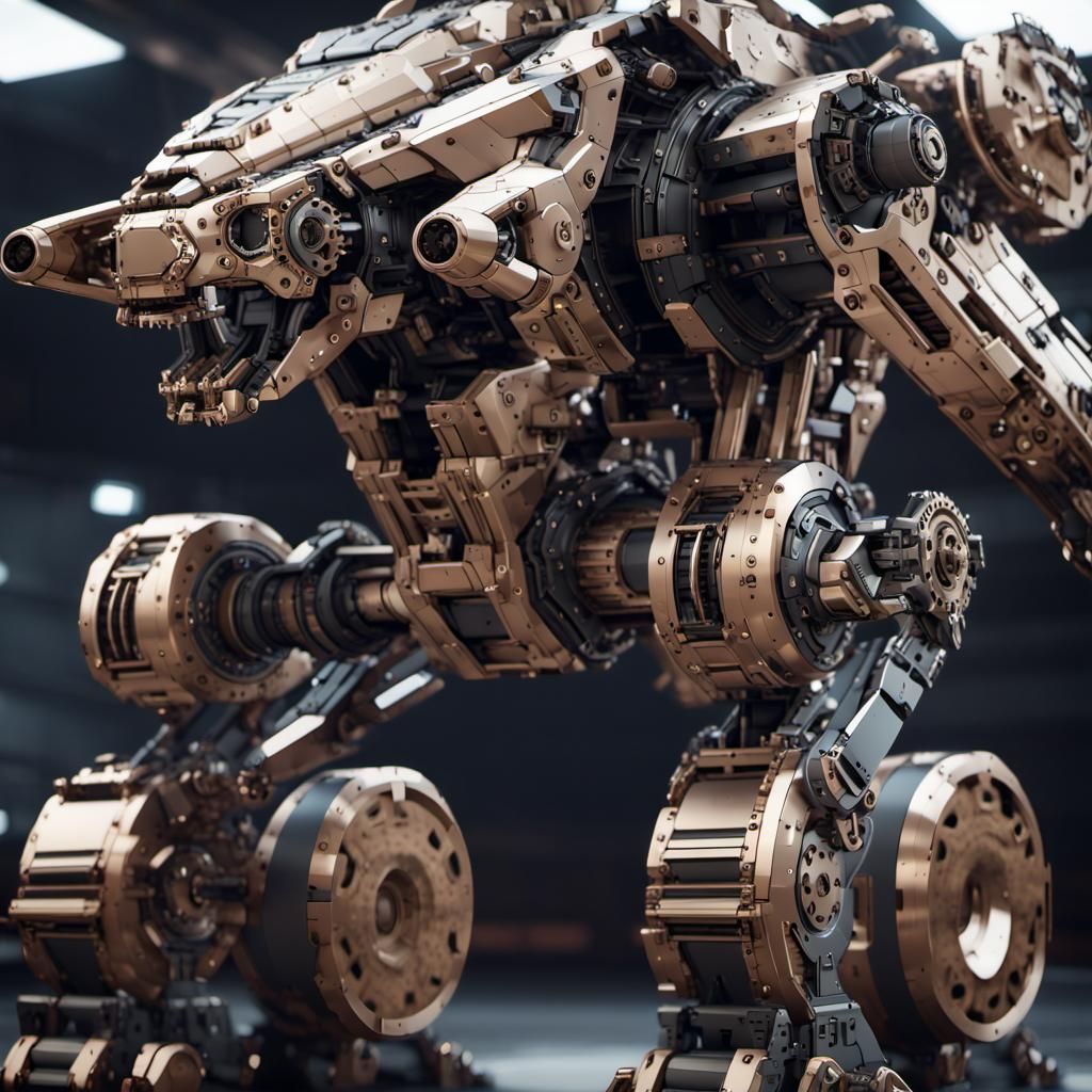 Metal Gear REX Model in Sci-Fi Cinematic Style