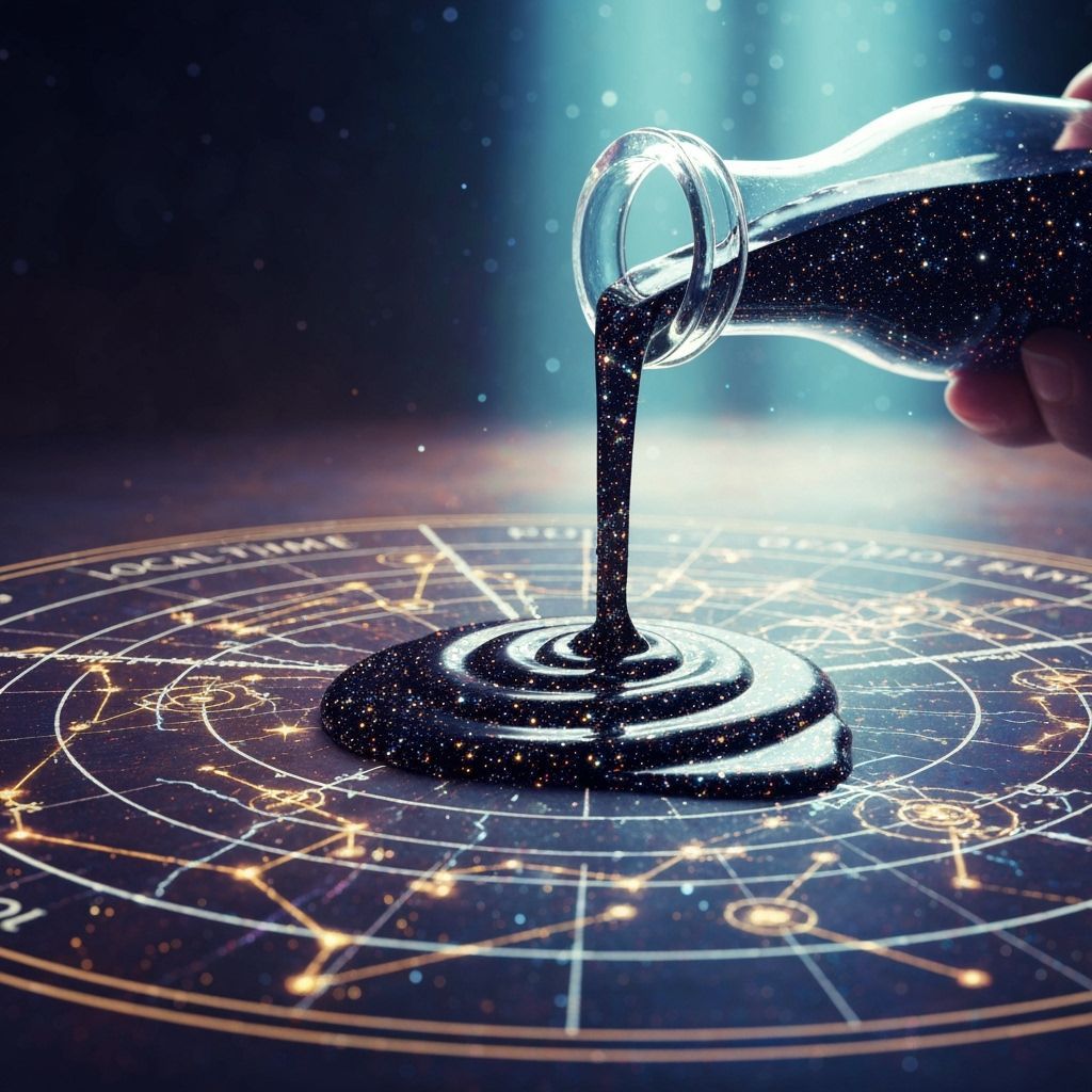 Mystical Star Map Potion Poured as Digital Painting