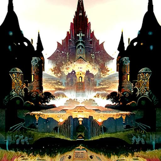 Dark Medieval Castle in Dreamscape Style