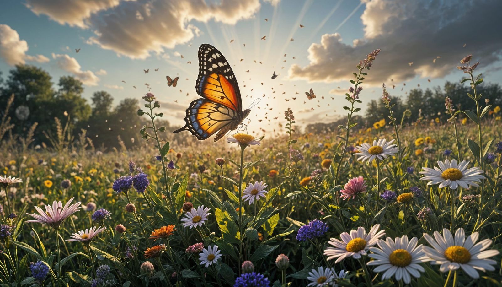 Polka Dot Spring Meadow: A Hyperrealistic Masterpiece