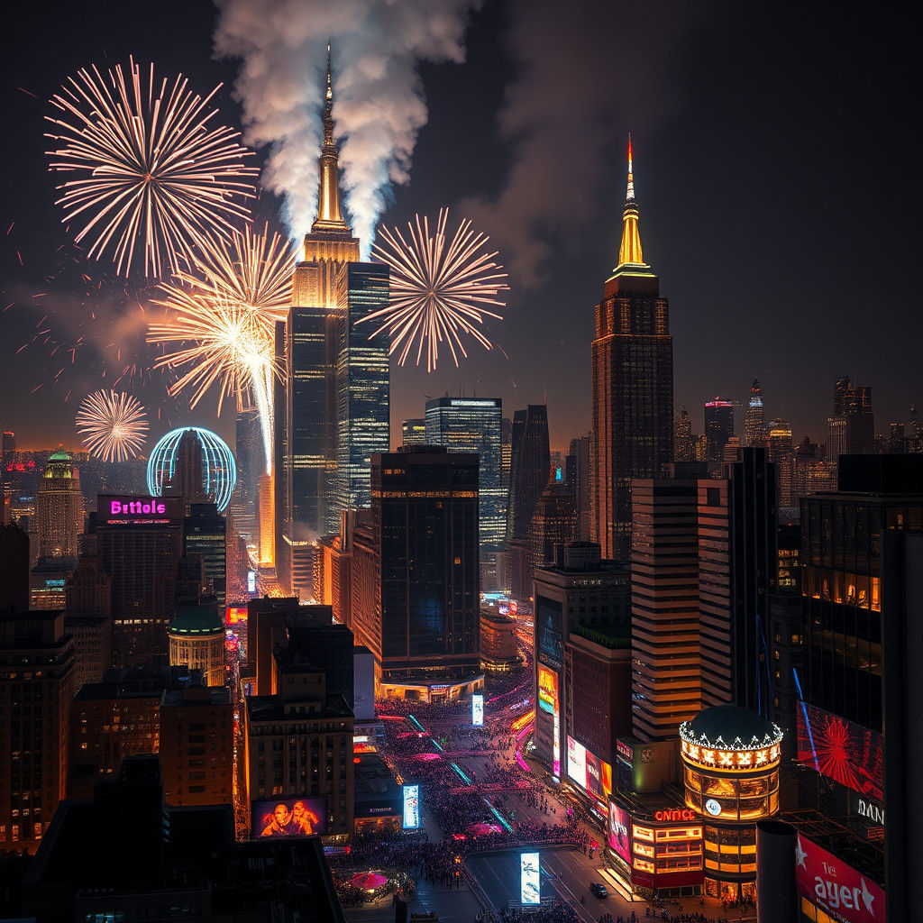 NYC Skyline Panorama with Twin Towers in Noir Style