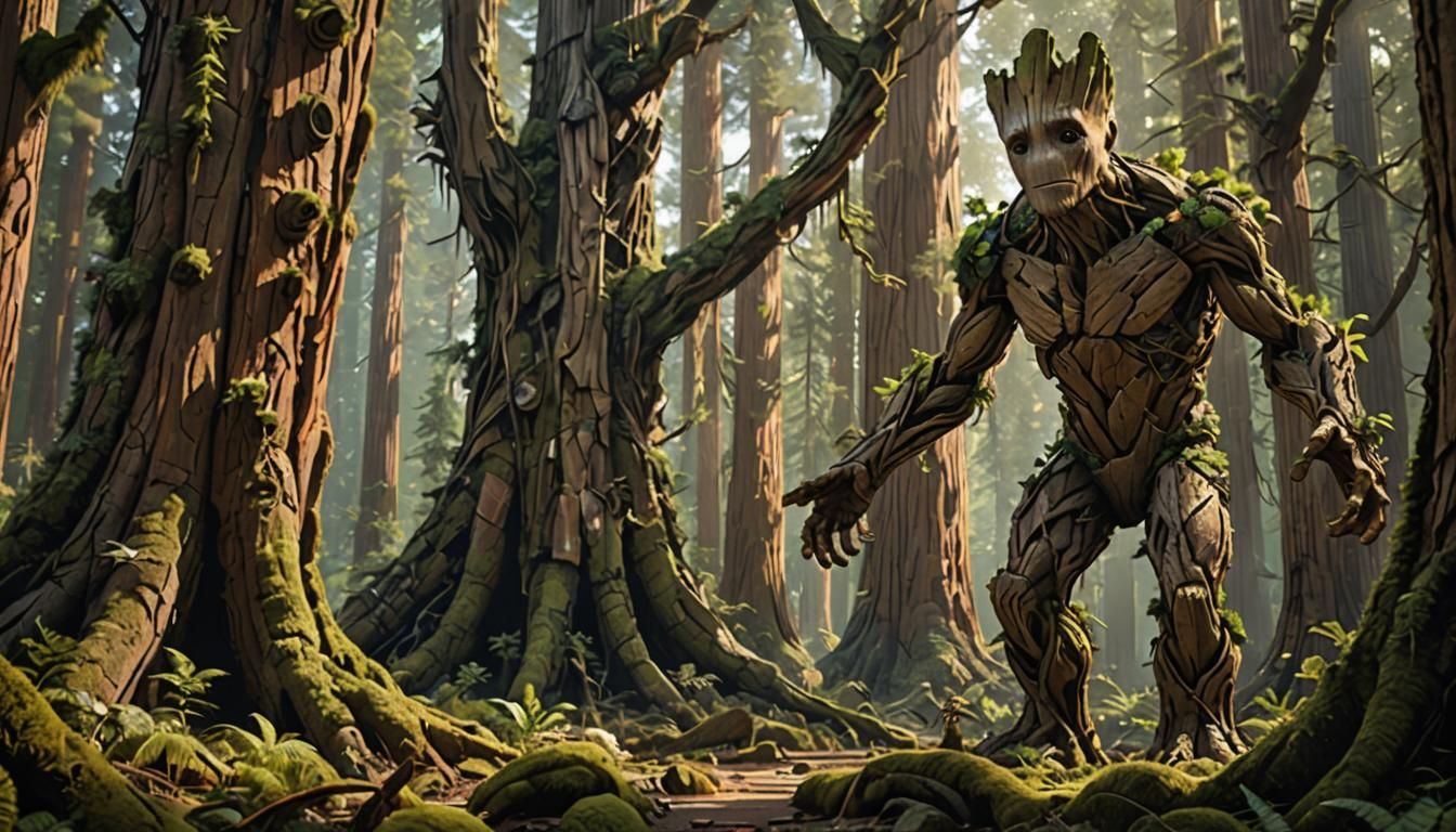 an ultra-detailed, hyper-realistic illustration of a giant G...