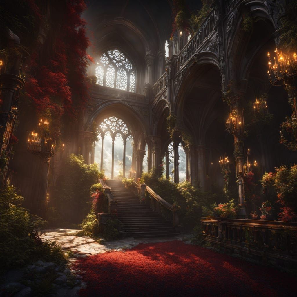 Epic Fantasy Realm Revealed in Cyberpunk Style