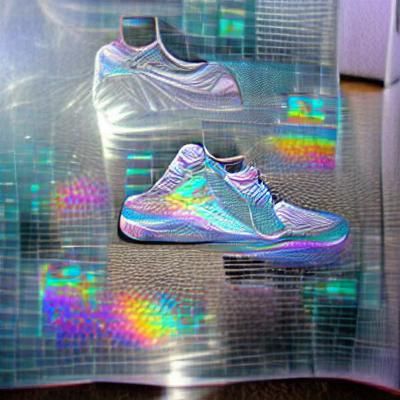 Vibrant Holographic Display with Swirling Colors