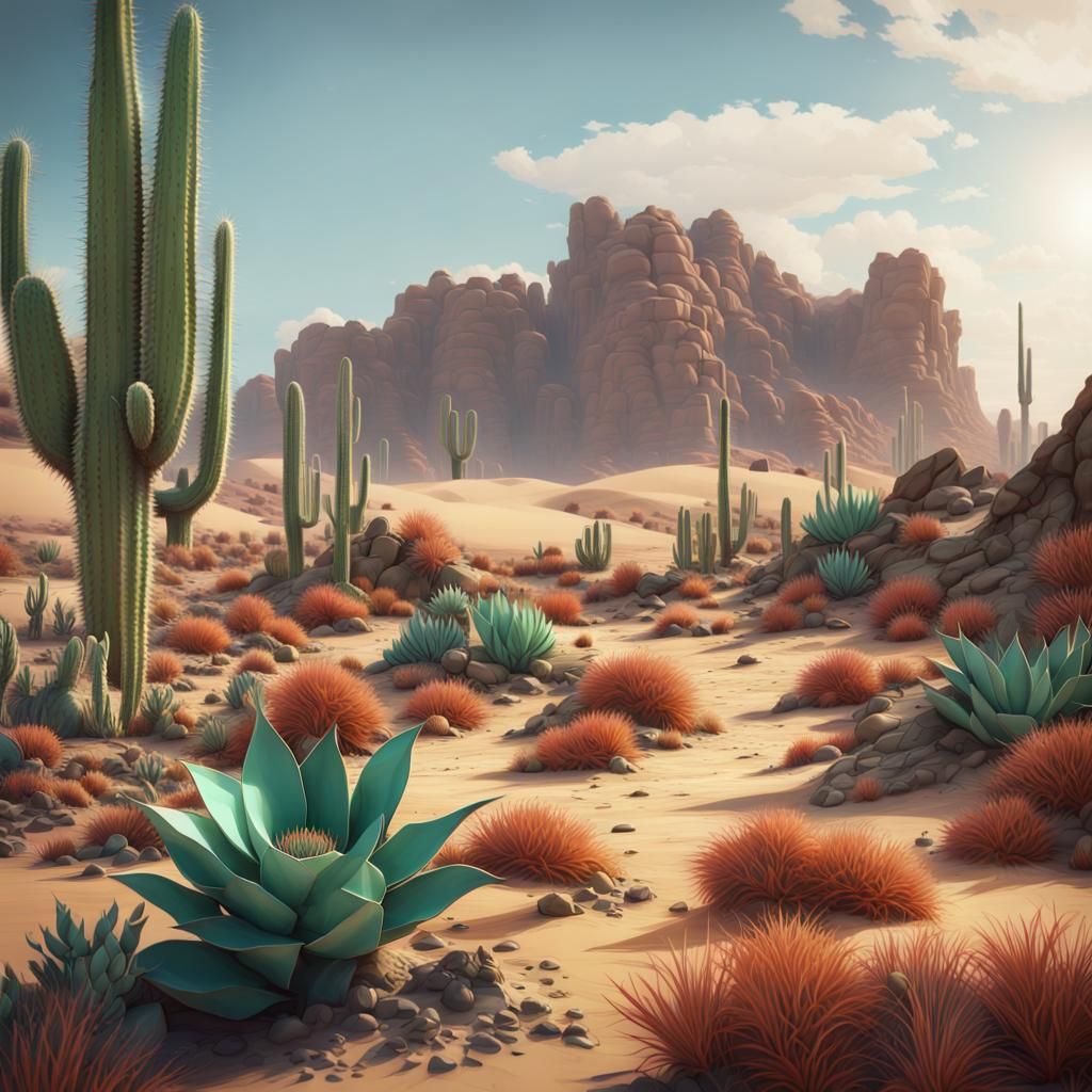Dystopian Desert Landscape in Fantasy Concept Art