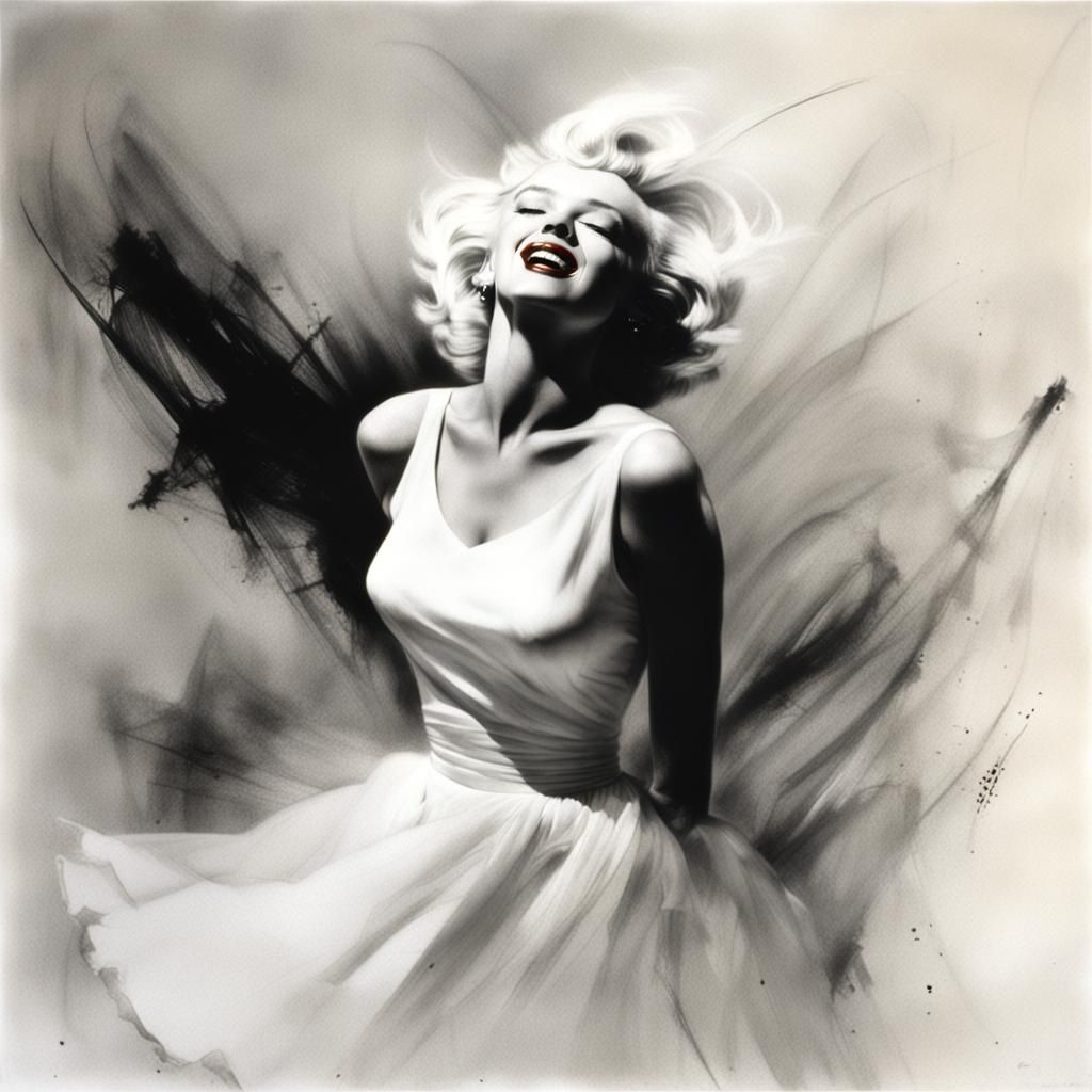 Marilyn Monroe in White Dress. AI image prompt in my tutoria...