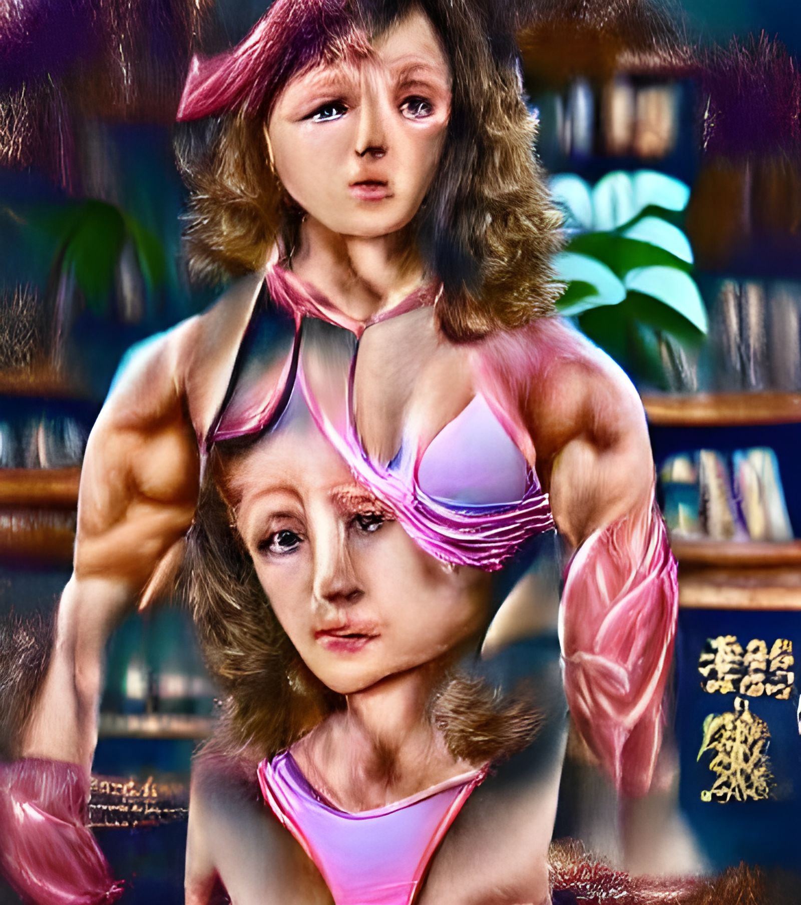 Female Muscle Competitor in Shinkiro Japanese Style