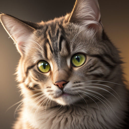 Beautiful, Photorealistic Close-up Portrait of an Adorable C...