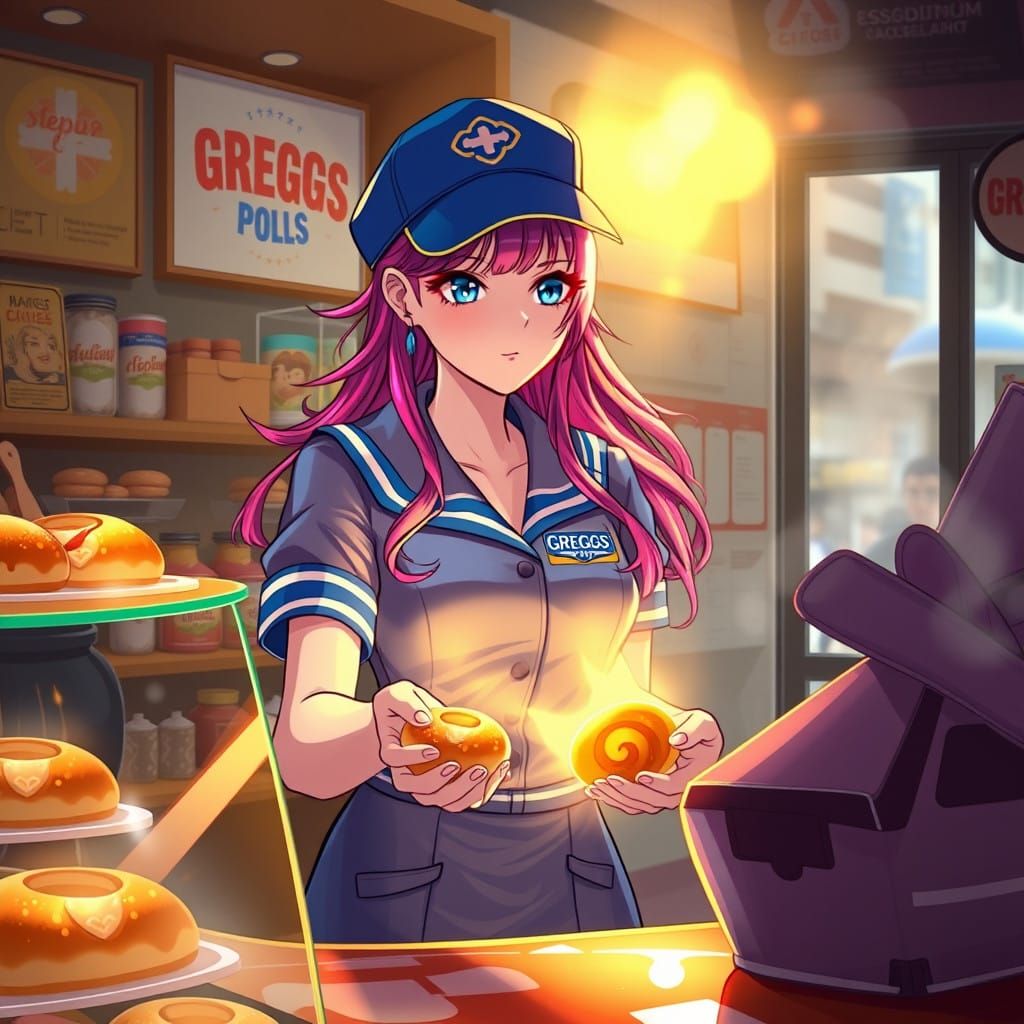 Anime Ssniperwolf Brings Whimsy to the Greggs Counter