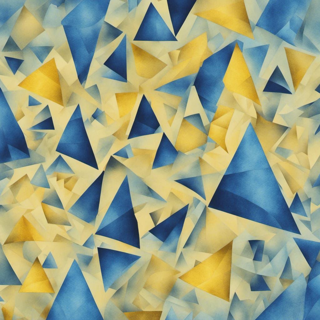 Abstract Geometric Pattern in Lyrical Pastel Abstraction