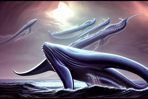 Eldritch Space Whale Leviathan on Alien Planet